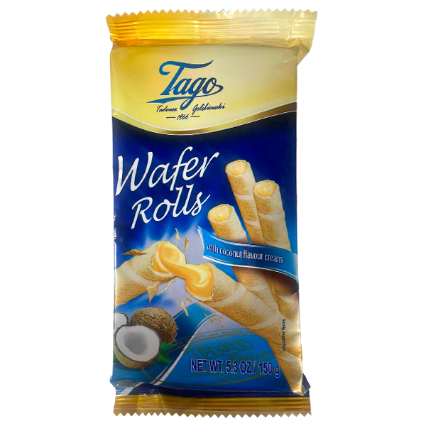 Tago Waffer Rolls Coconut 150g