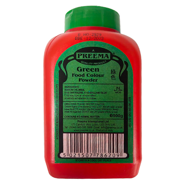 Preema Green Powder Food Color 500g
